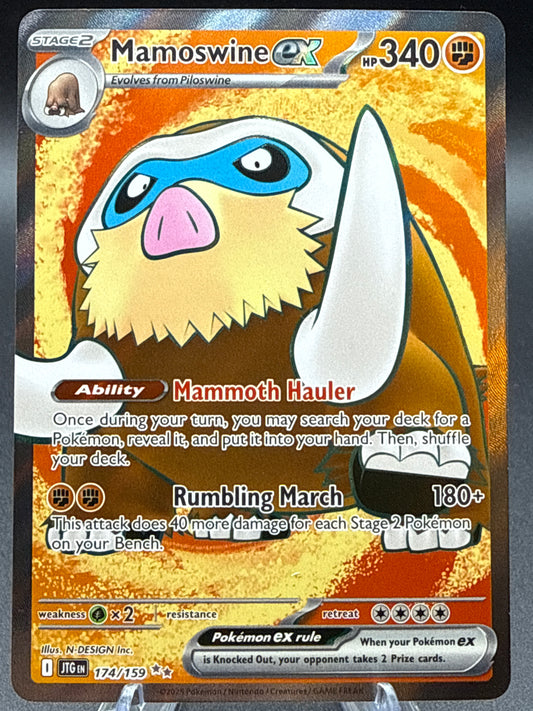 Pokémon TCG: 2025 Mamoswine ex - 174/159 - SV09: Journey Together
