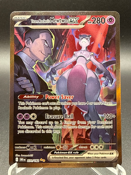 Pokémon TCG: 2025 Team Rocket's Mewtwo ex 231/182 SV: Destined Rivals