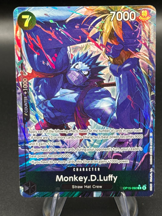 One Piece TCG: 2026 Monkey.D.Luffy (OP15-092) (Alternate Art) - Adventure on Kami's Island (OP15-EB04)