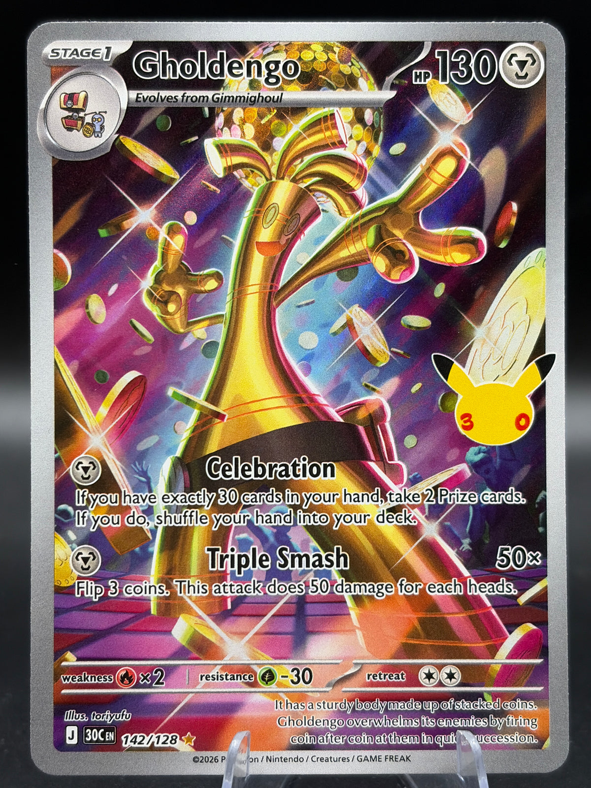 Pokémon TCG: 2026 Gholdengo - 142/128 - ME: 30th Celebration (30C)