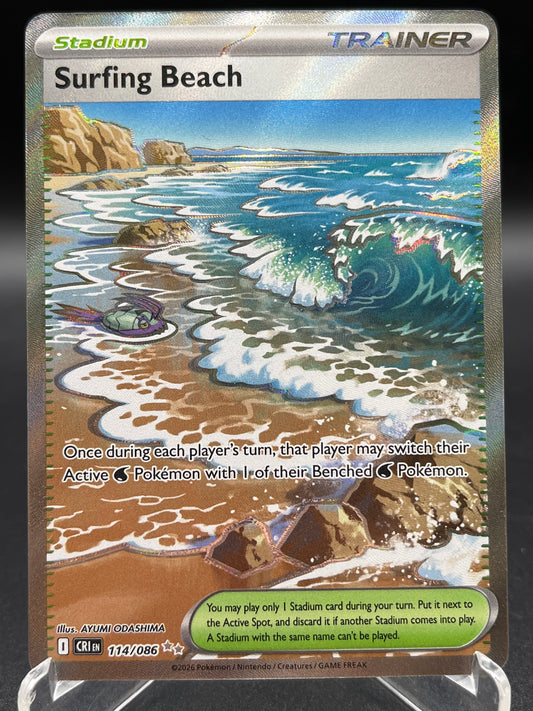 Pokémon TCG: 2026 Surfing Beach - 114/086 - ME04: Chaos Rising