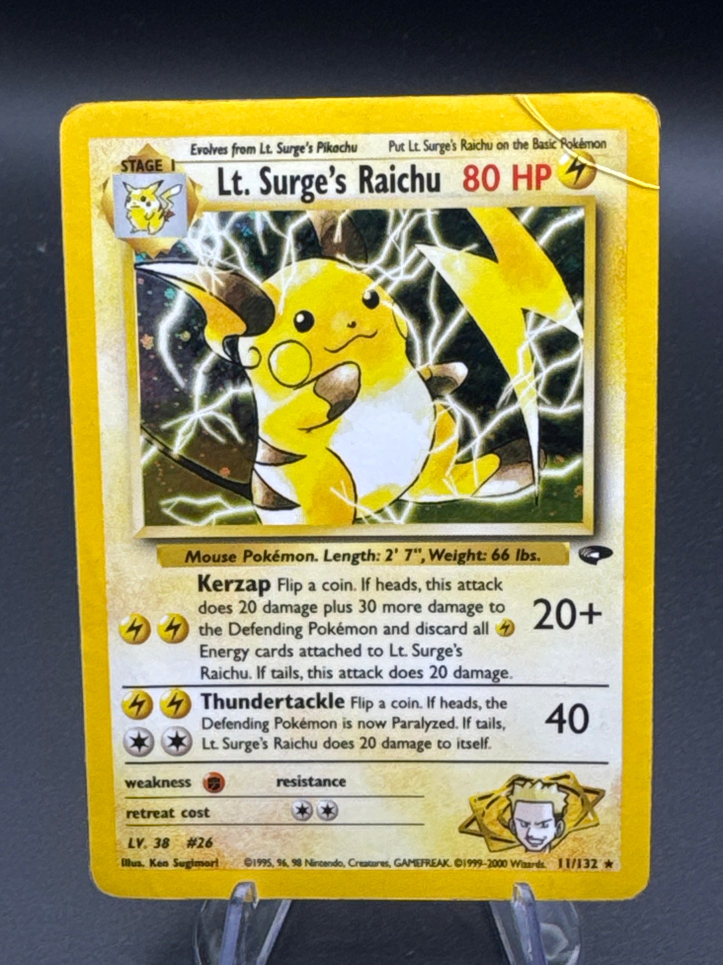 Pokémon TCG: 2000 Lt. Surge's Raichu 11/132 Gym Challenge