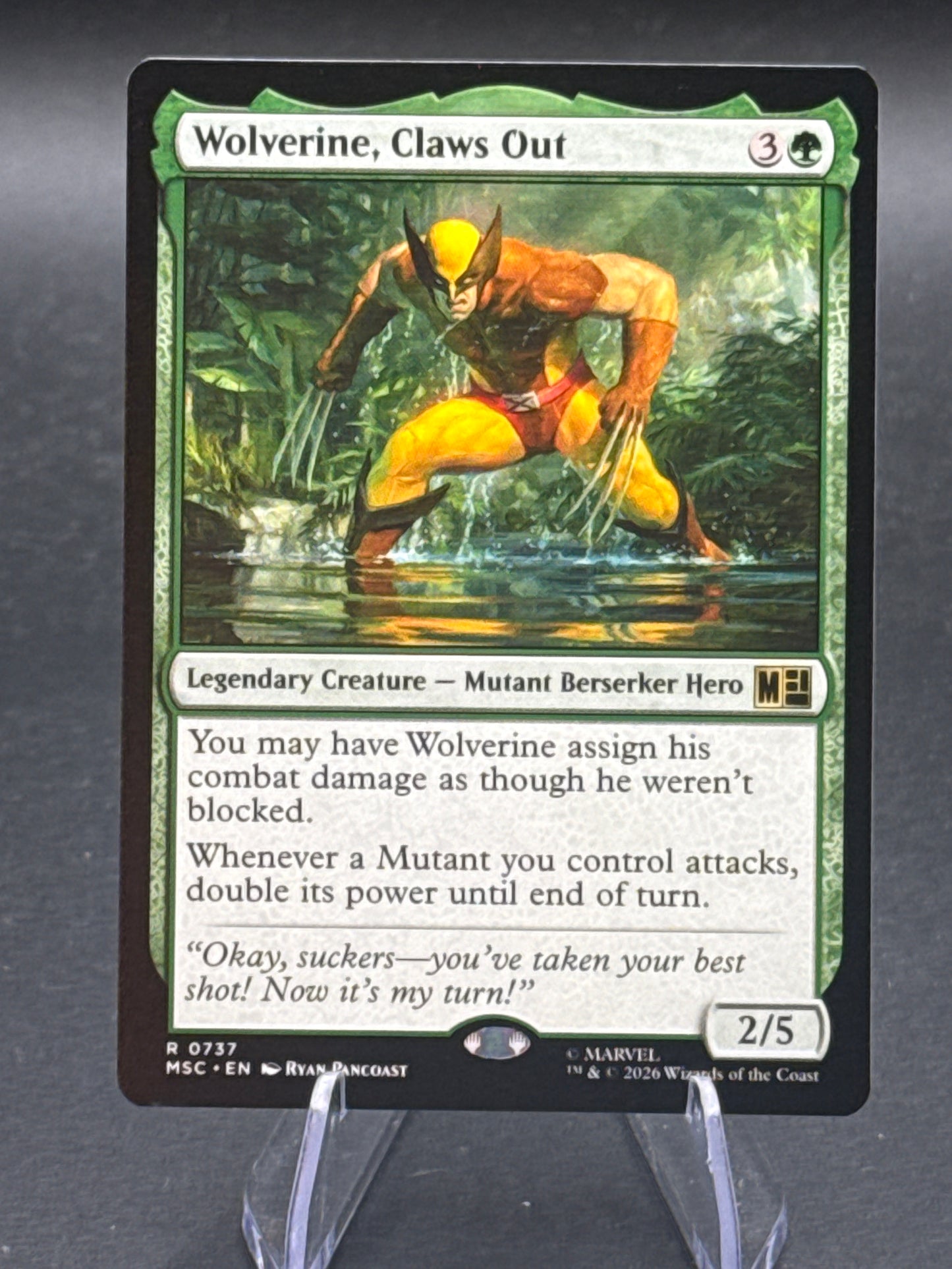 MTG TCG:  Wolverine, Claws Out R 0737 - Commander: Marvel Super Heroes