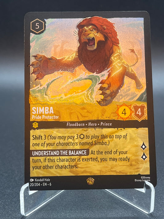 Lorcana TCG: Simba Pride Protector (Cold Foil) 20/204 Azurite Sea
