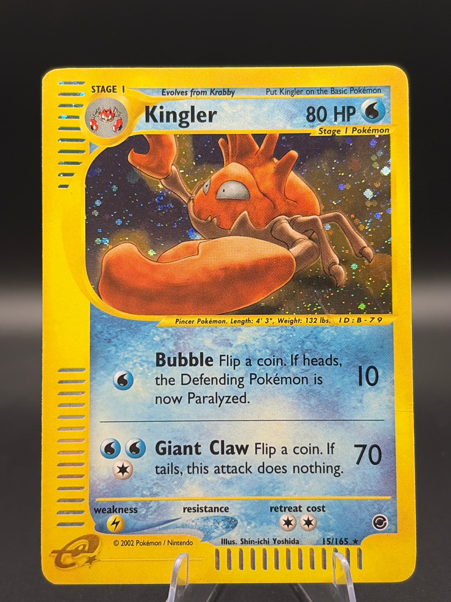 Pokémon TCG: 2002 Kingler 15/165 Expedition Holo