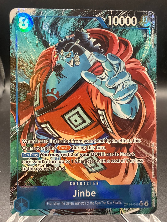 One Piece TCG: Jinbe - OP14-049 (Alternate Art) - The Azure Sea's Seven (OP14)