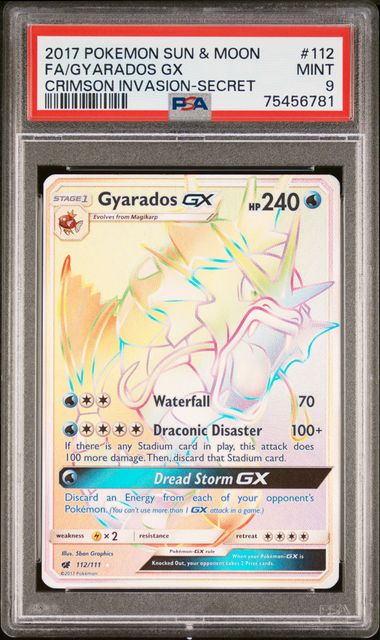 PSA 9 Pokémon TCG: 2017 Gyarados GX 112/111 SM: Crimson Invasion