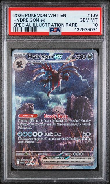 PSA 10 Pokémon TCG: 2025 - Hydreigon ex - 169/086 - SV: White Flare