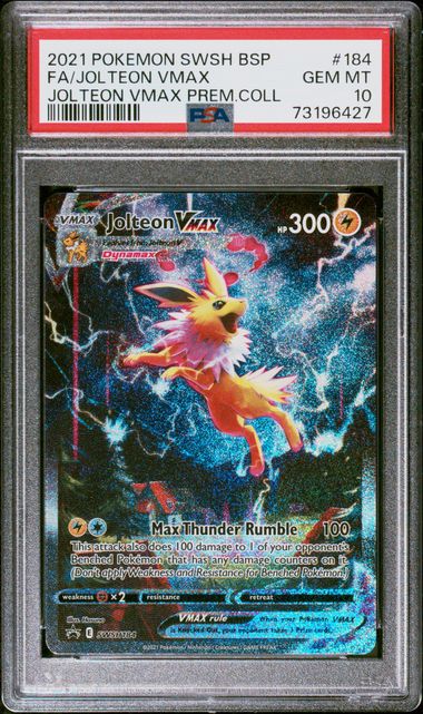 PSA 10 Pokémon TCG: 2021 Jolteon VMAX SWSH184 - SWSH: Sword & Shield Promos