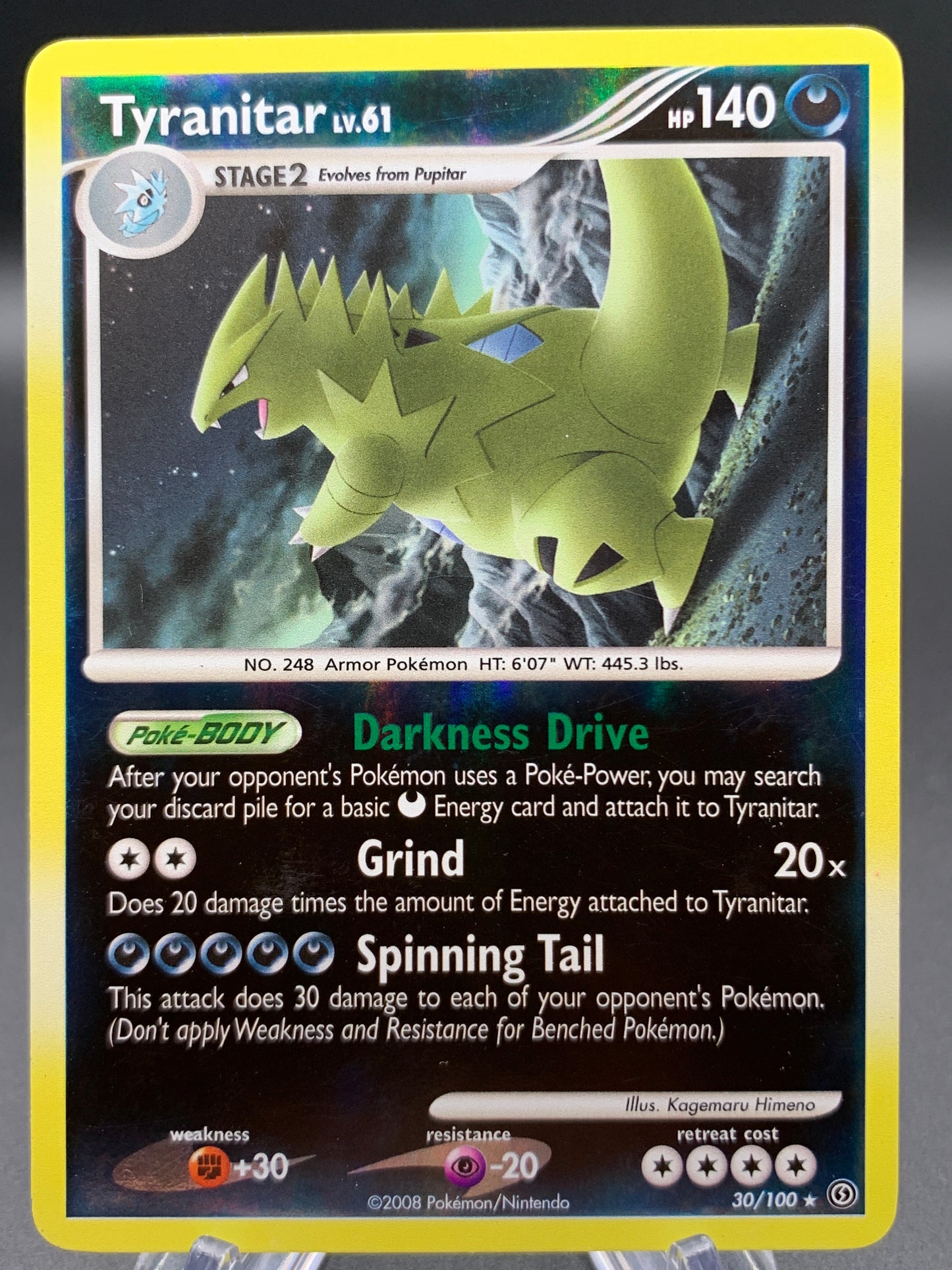 Pokémon TCG: 2008 Tyranitar - 30/100 - Stormfront Reverse Holo