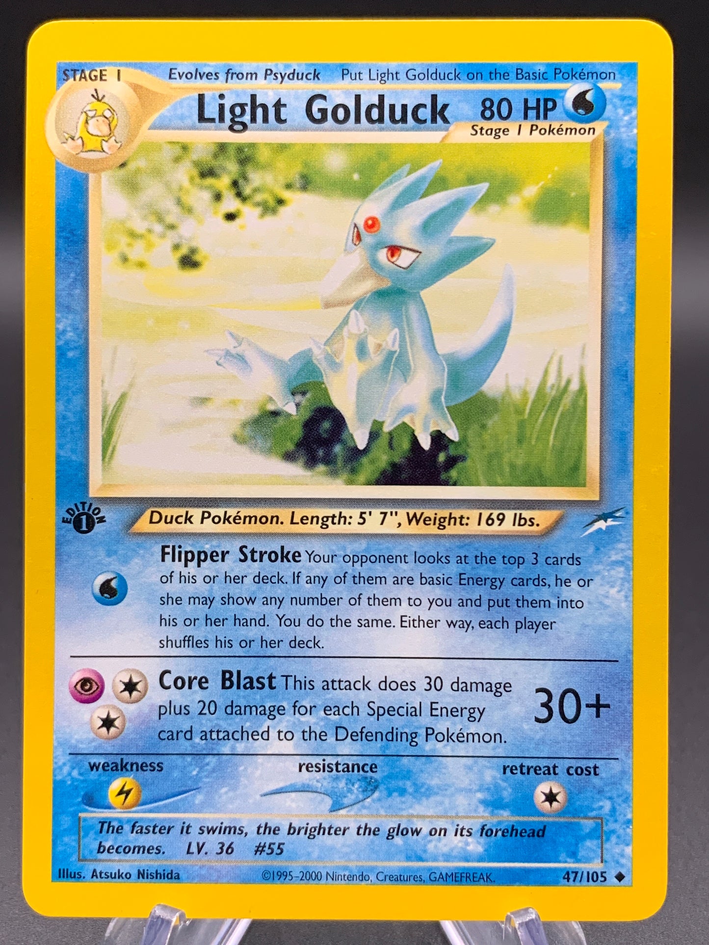 Pokémon TCG: 2000 Light Golduck - 47/105 - 1st Edition Neo Destiny