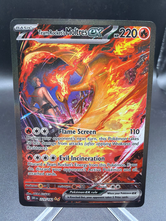 Pokémon TCG: 2025 Team Rocket's Moltres ex 229/182 SV: Destined Rivals