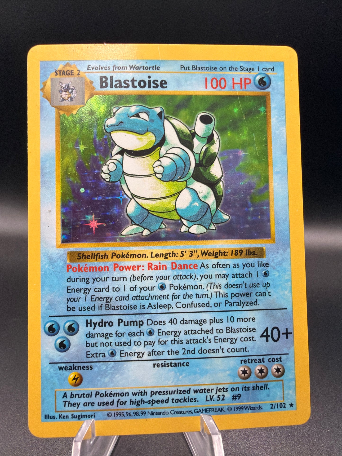 Pokémon TCG: 1999 Blastoise 2/102 Base Set Shadowless