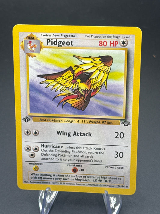 Pokémon TCG 1999 Pidgeot 24/64 Jungle 1s edition
