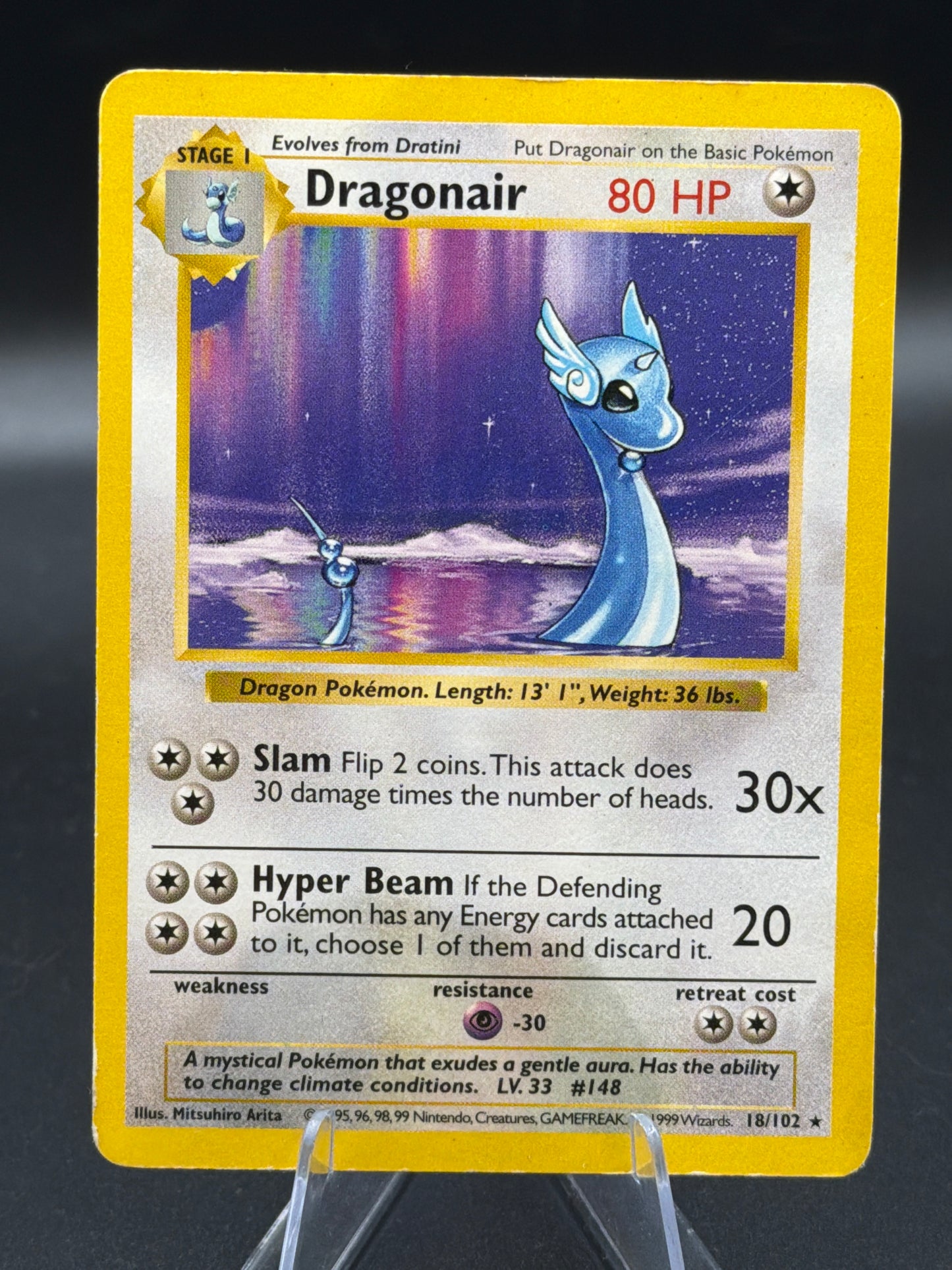 Pokémon TCG: 1999 Dragonair 18/102 Base Set Shadowless