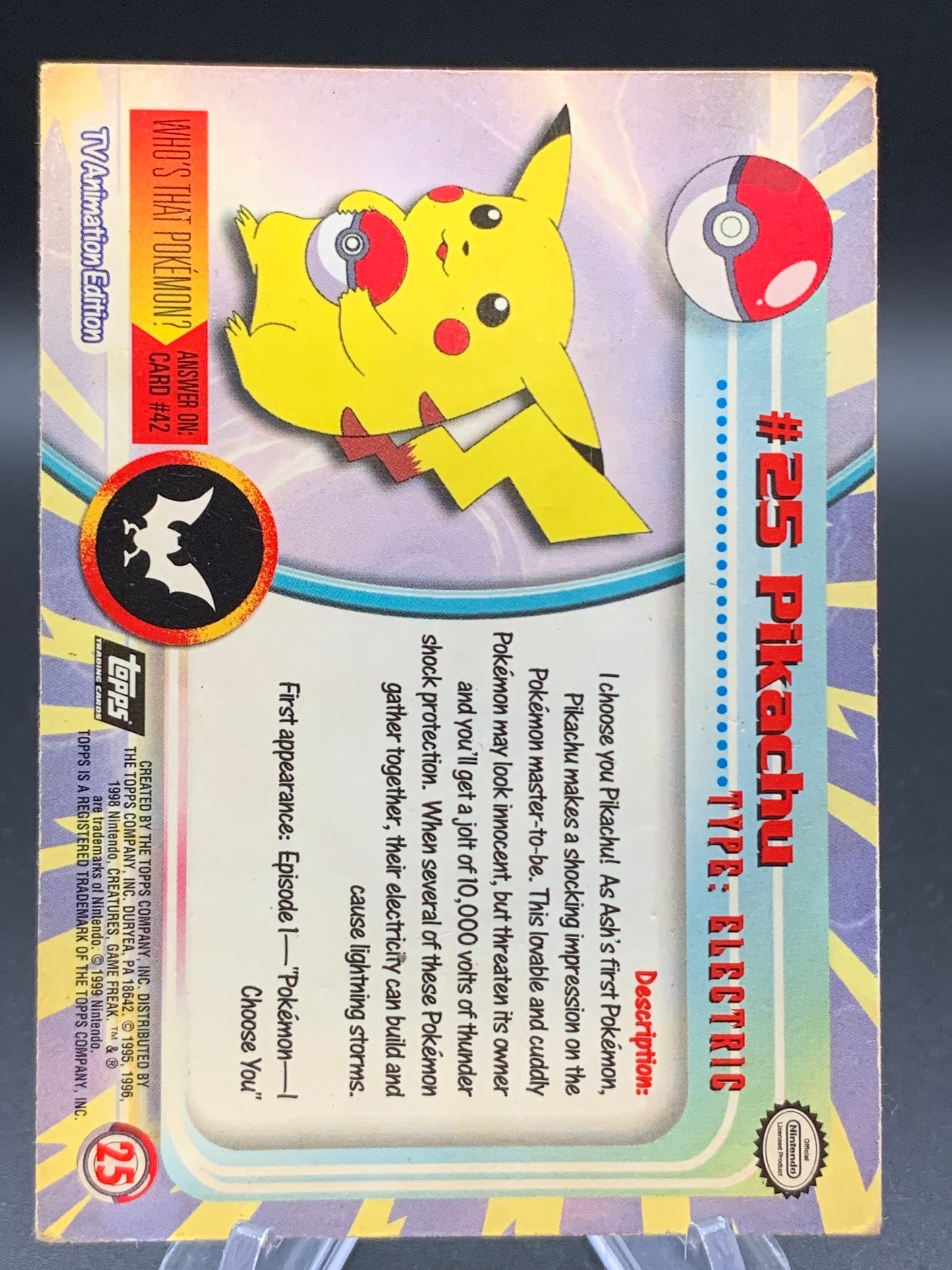 Pokémon: Pikachu - #25 - Topps TV Animation Edition Chrome