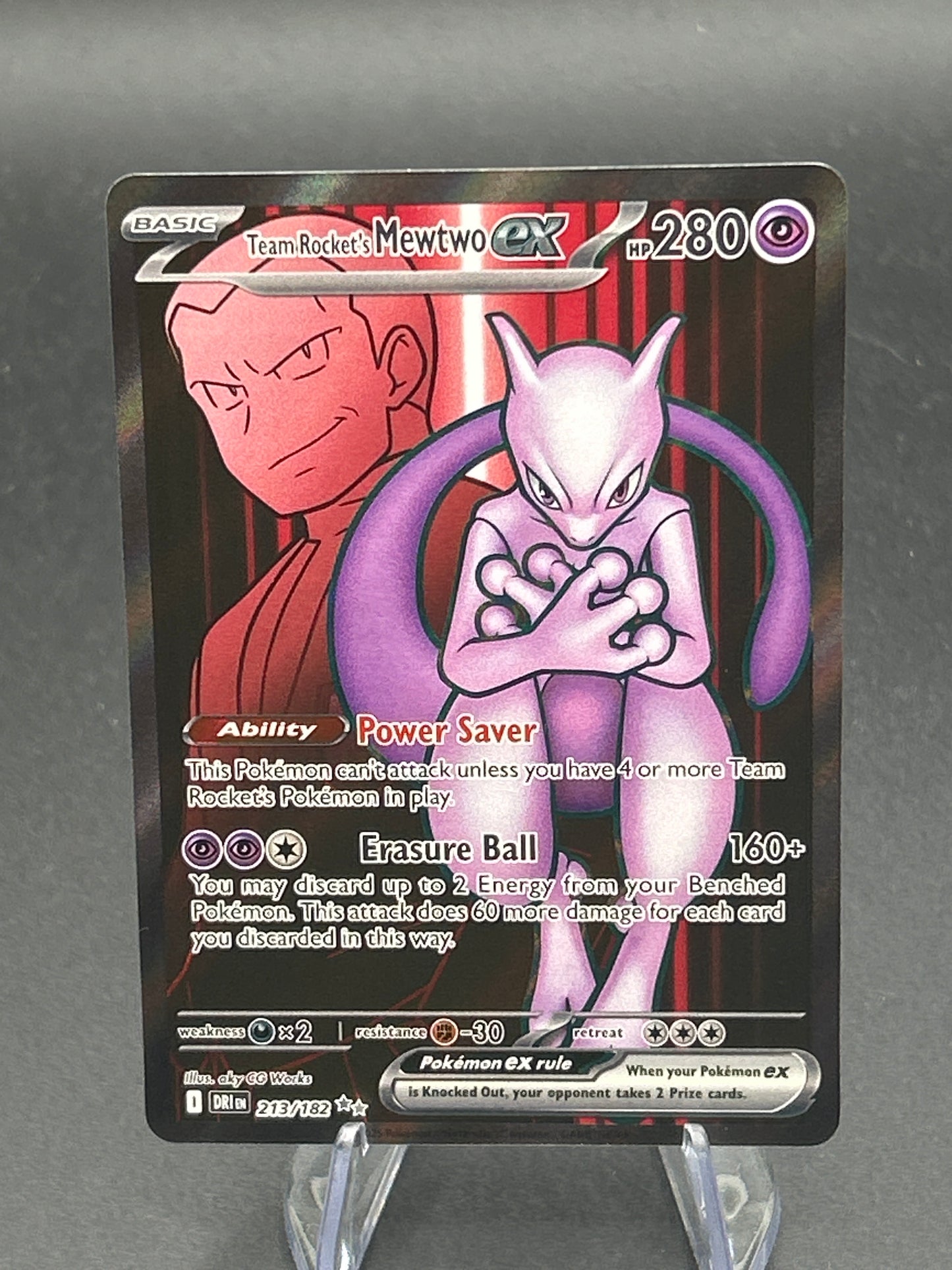 Pokémon TCG: 2025 Team Rocket's Mewtwo ex - 213/182 - Destined Rivals