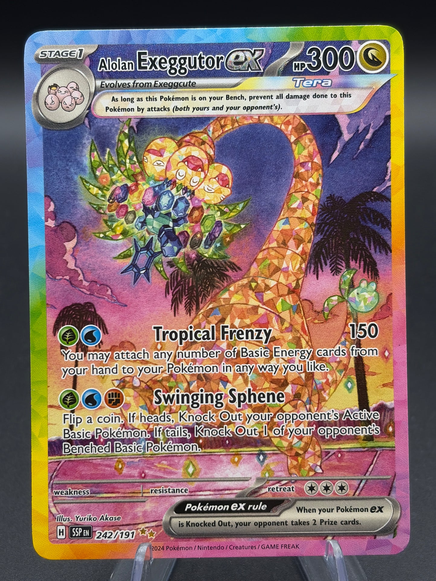Pokémon TCG: 2024 Alolan Exeggutor ex 242/191 SV: Surging Sparks