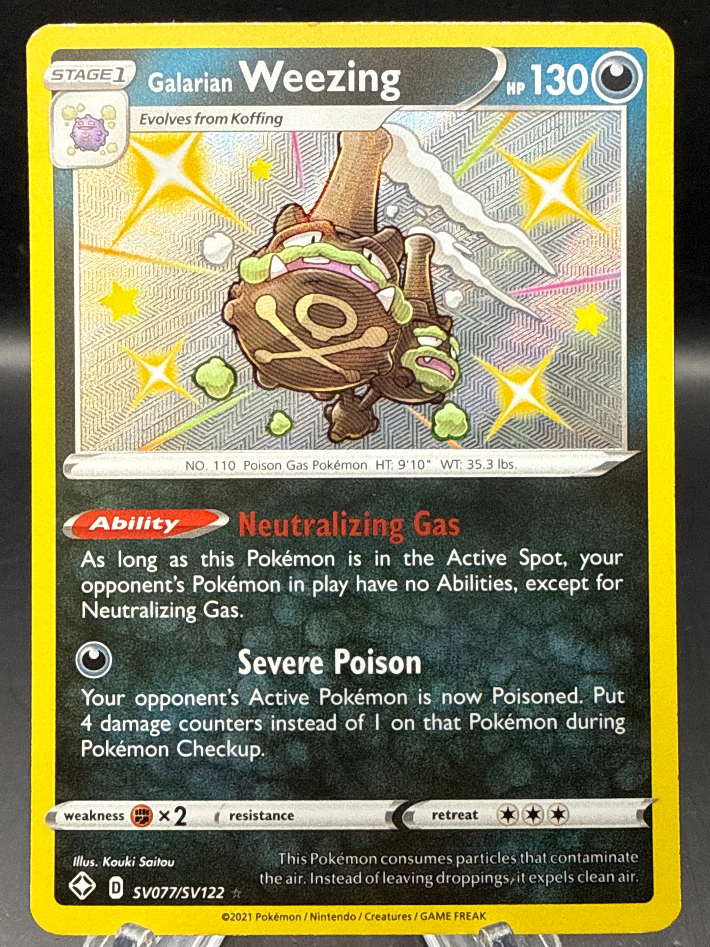Pokémon TCG: 2021 Galarian Weezing - SV077/SV122 - SWSH: Shining Fates Shiny Vault