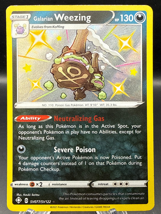 Pokémon TCG: 2021 Galarian Weezing - SV077/SV122 - SWSH: Shining Fates Shiny Vault