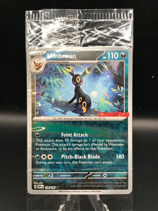 Pokémon TCG: 2023 Umbreon 130/197 S&V Gamestop Promo Sealed