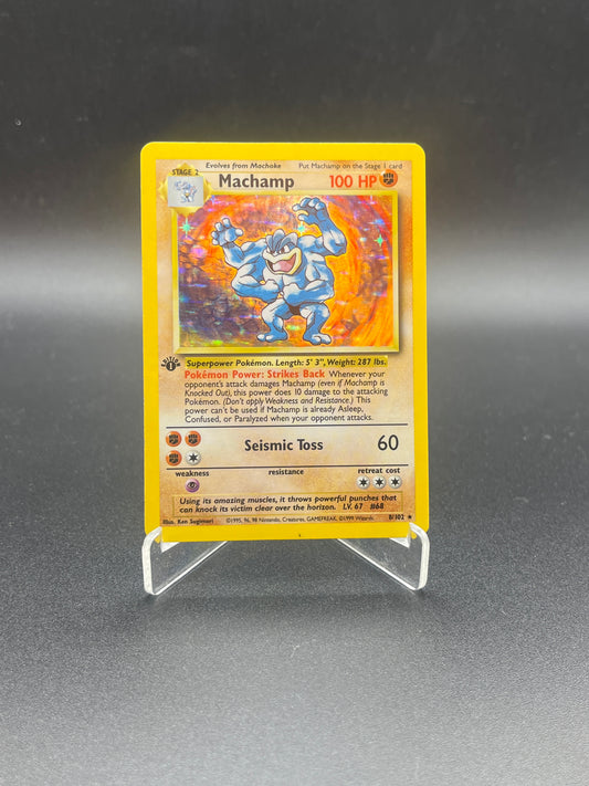 Pokémon TCG: 1999 1st Edition Machamp 8/102 Base Set Holo (Lightly Played)