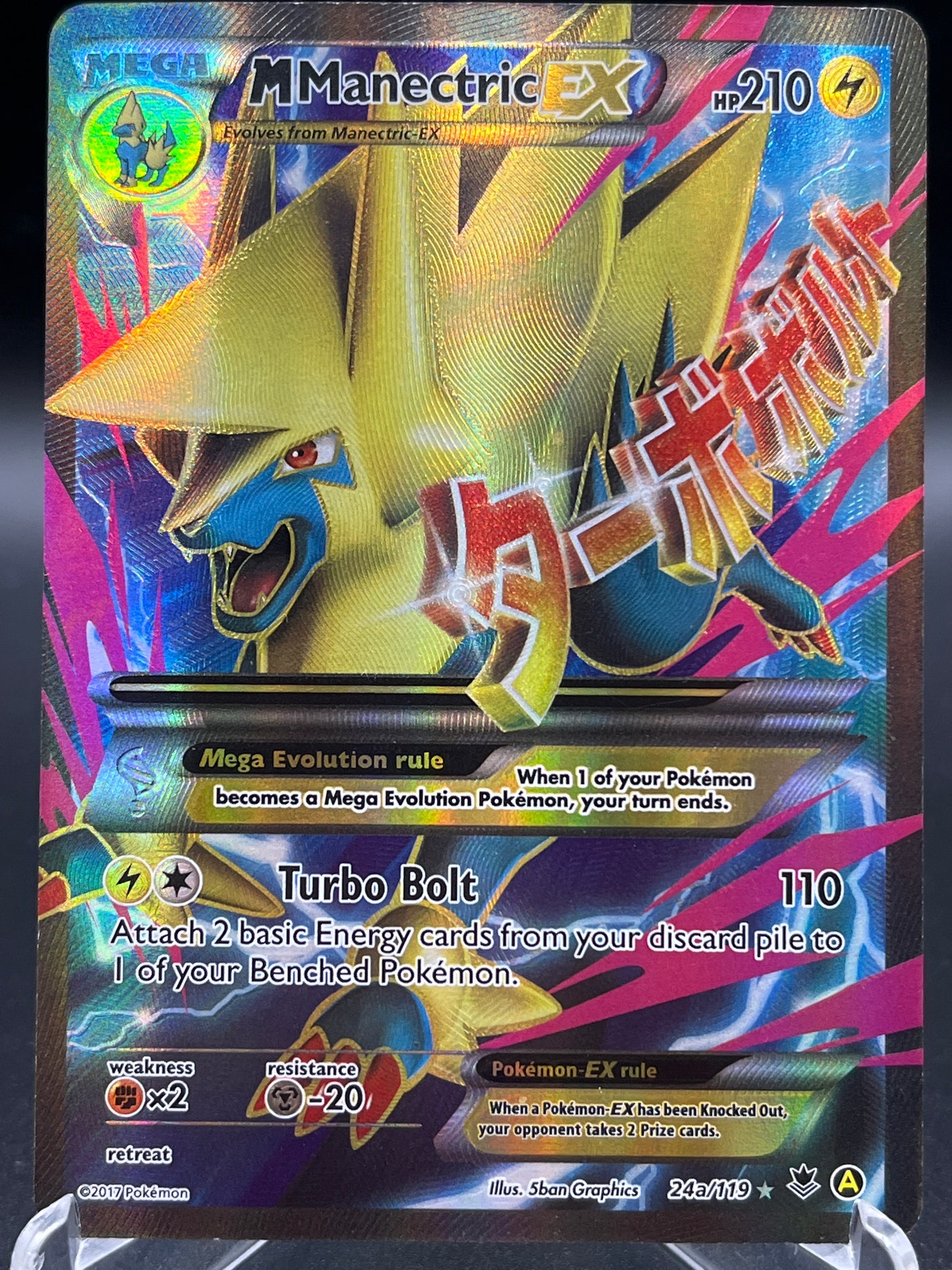 Pokémon TCG: 2017 M Manectric EX - 24a/119 - Alternate Art Promos
