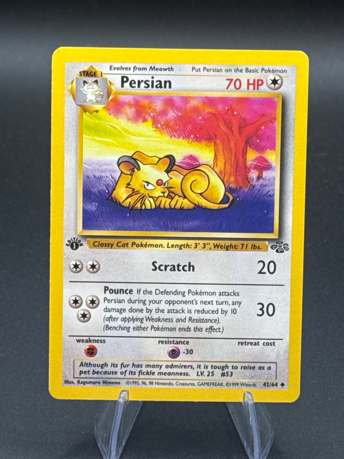 Pokémon TCG: 1999 1st edition Persian - Jungle Holo