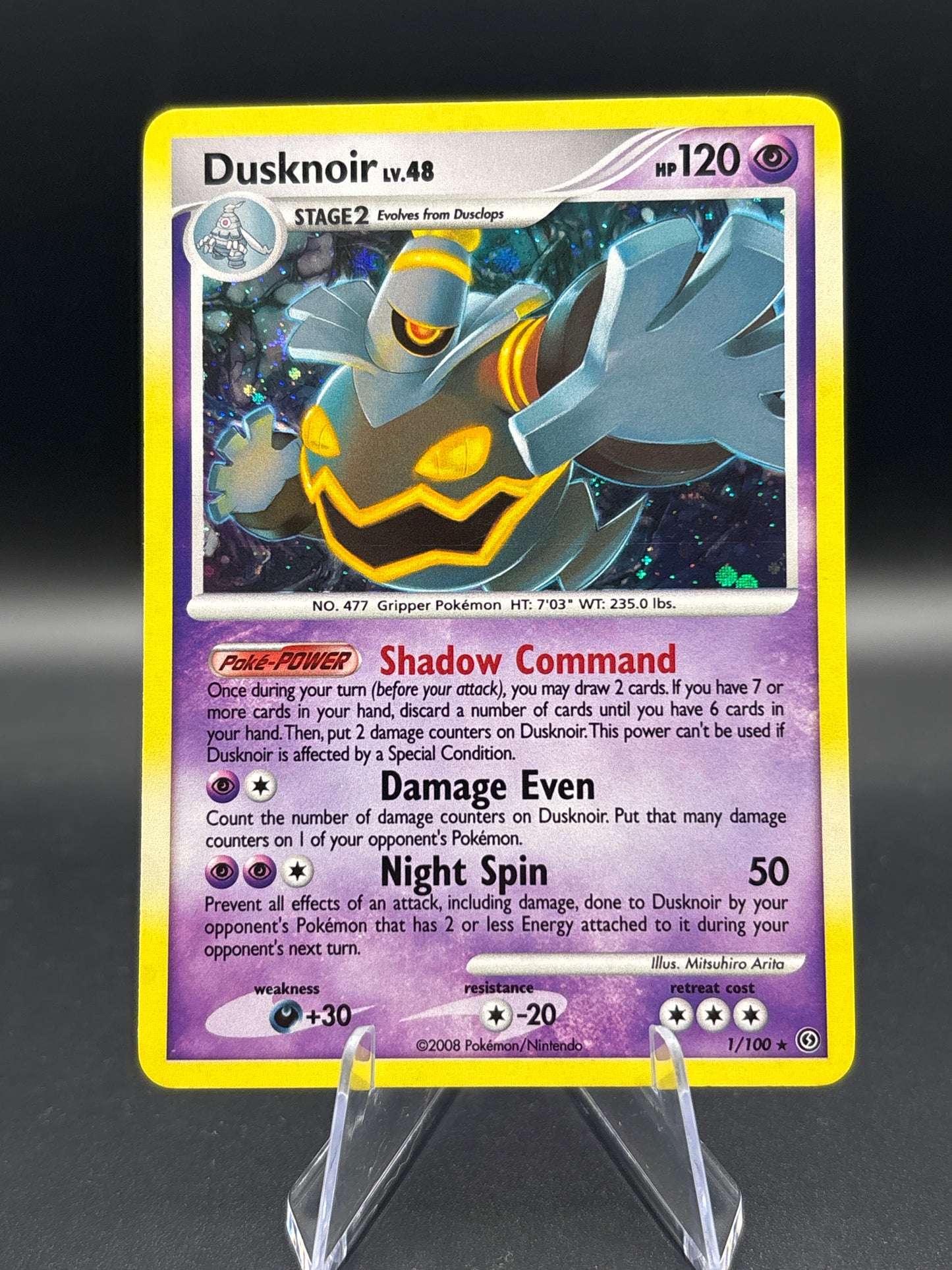Pokémon TCG: 2008 Dusknoir LV.48 1/100 D&P: Stormfront