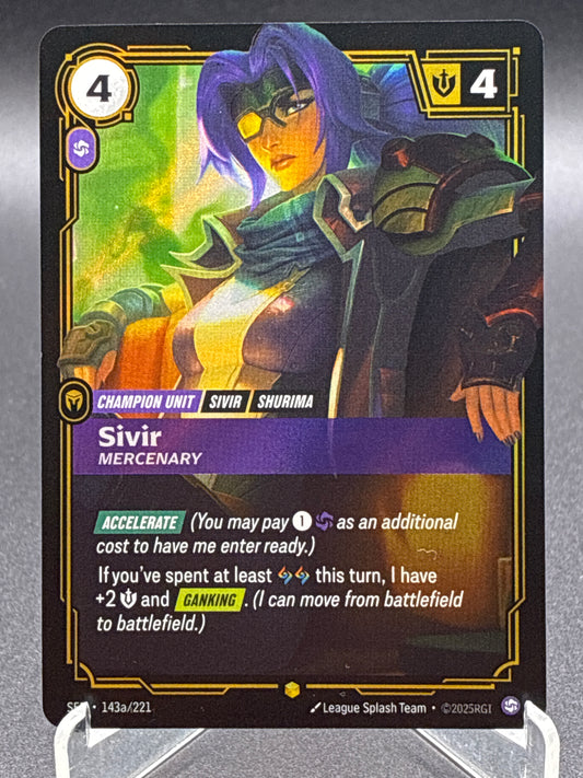 Riftbound TCG: Sivir - Mercenary (Alternate Art) - 143a/221 - SFD: Spiritforged
