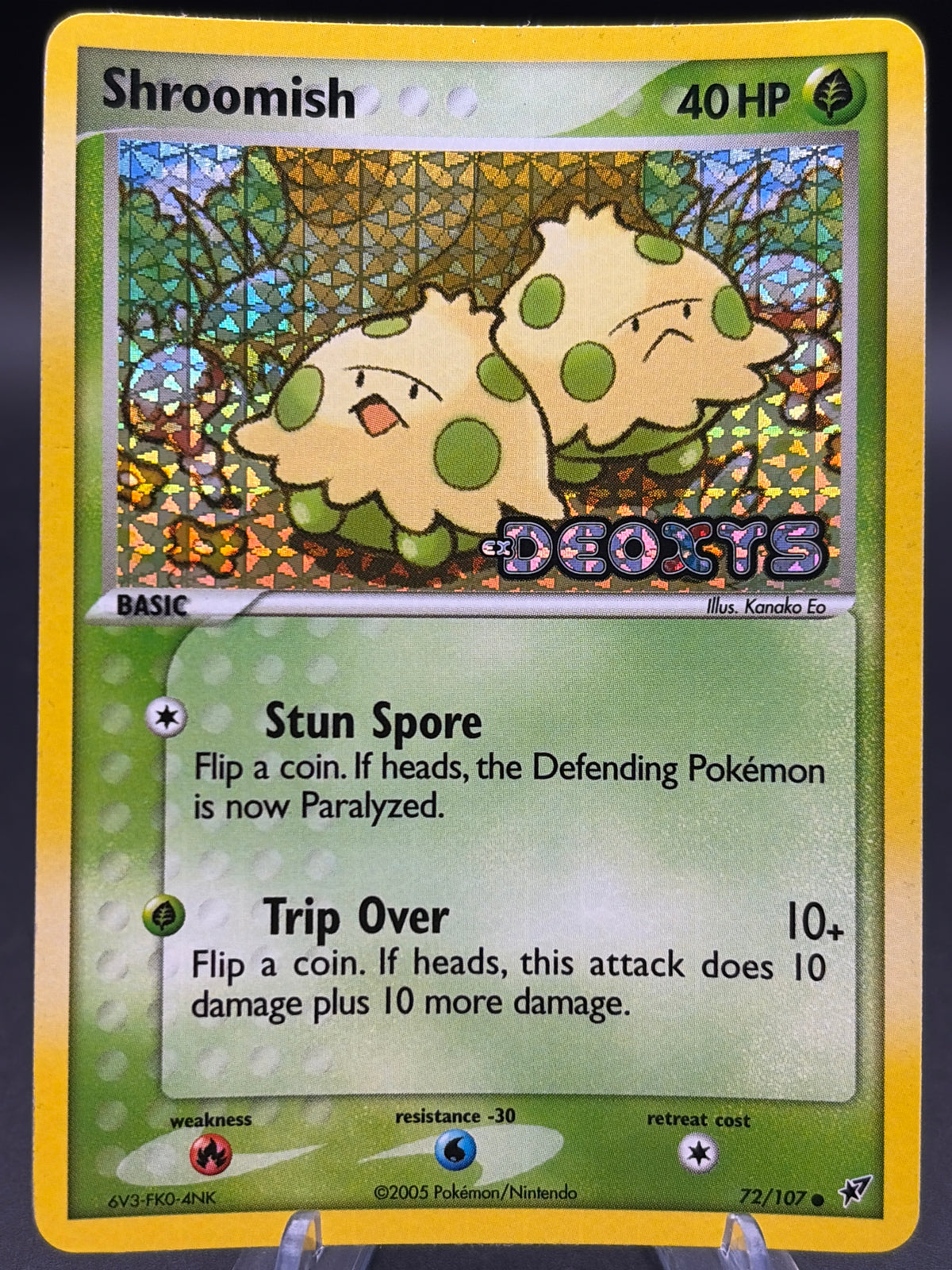 Pokémon TCG: 2005 Shroomish 72/107 - Deoxys (DX) Stamped
