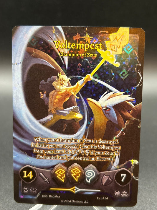 Elestrals TCG: Voltempest - Champion of Zeus (Box Topper) - Divine Champions: Firestorm (FST)