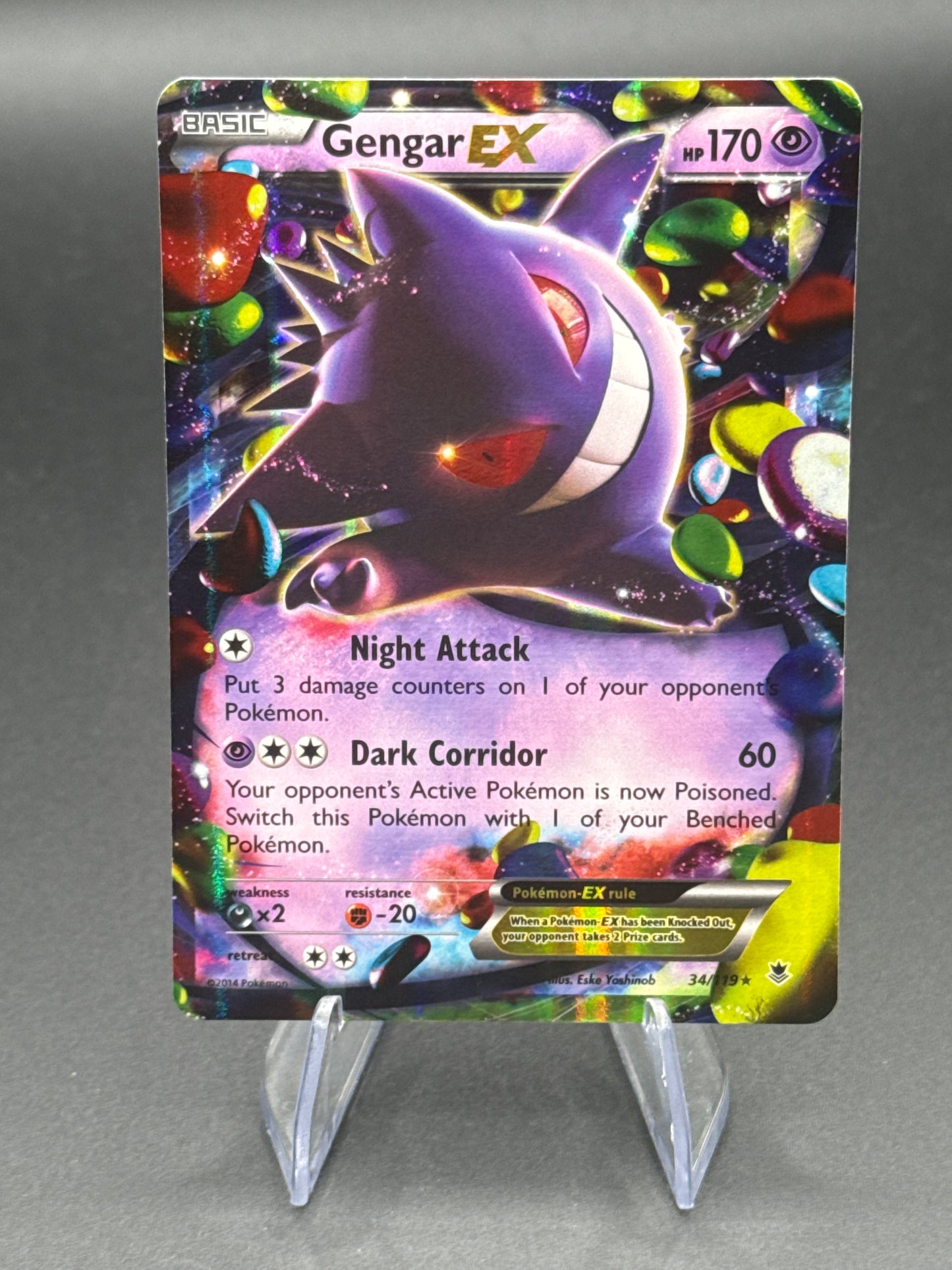 Pokémon TCG: 2014 Gengar EX 34/119 XY: Phantom Forces