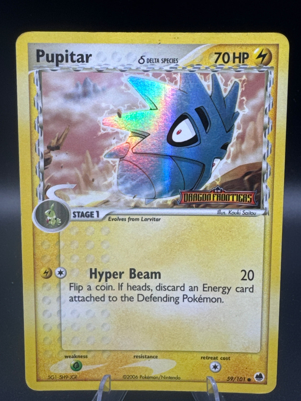 Pokémon TCG: 2006 Pupitar Delta Species 59/101 Dragon Frontiers Reverse-Holo