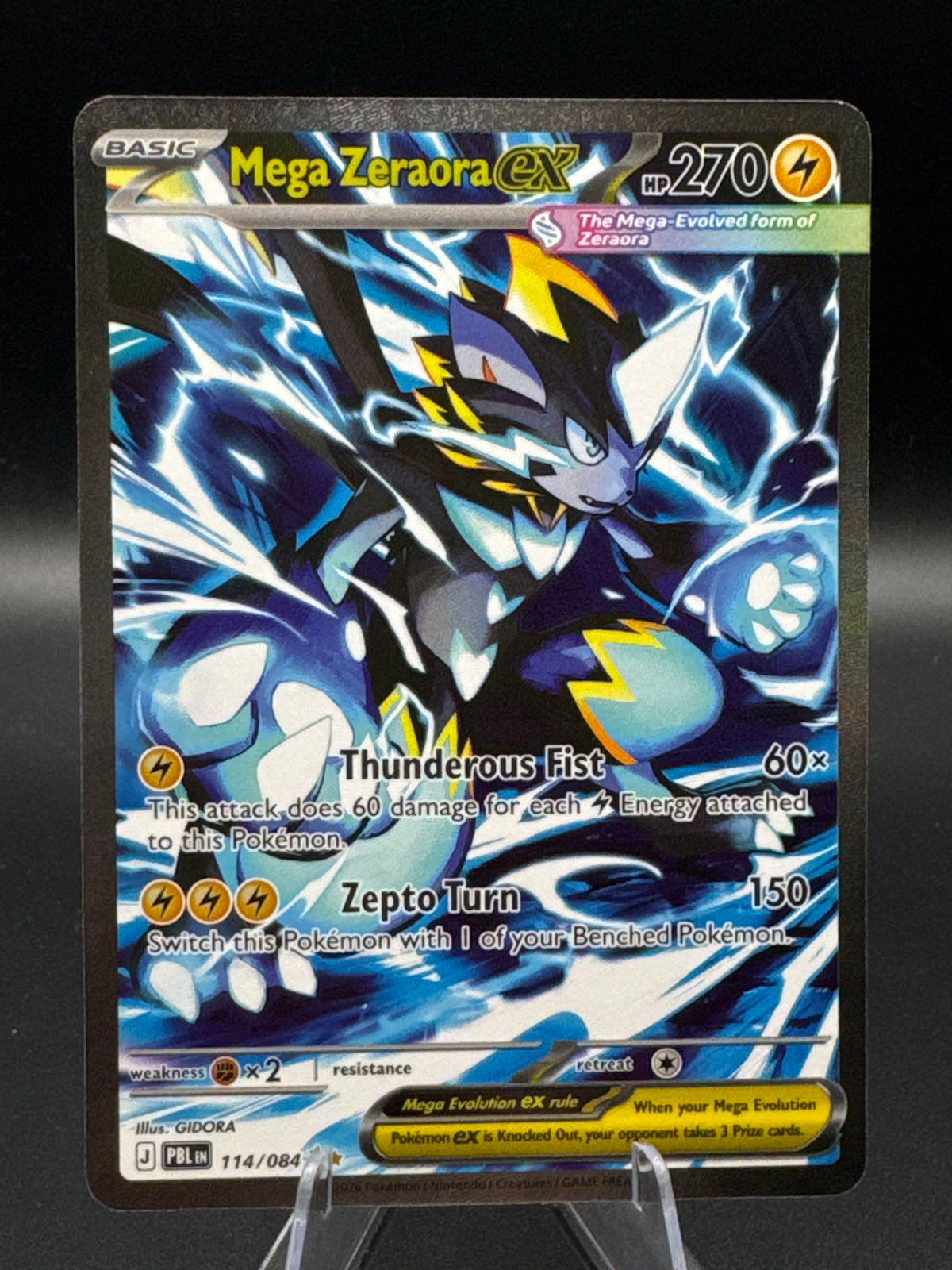 Pokémon TCG: 2026 Mega Zeraora ex - 114/084 - ME05: Pitch Black