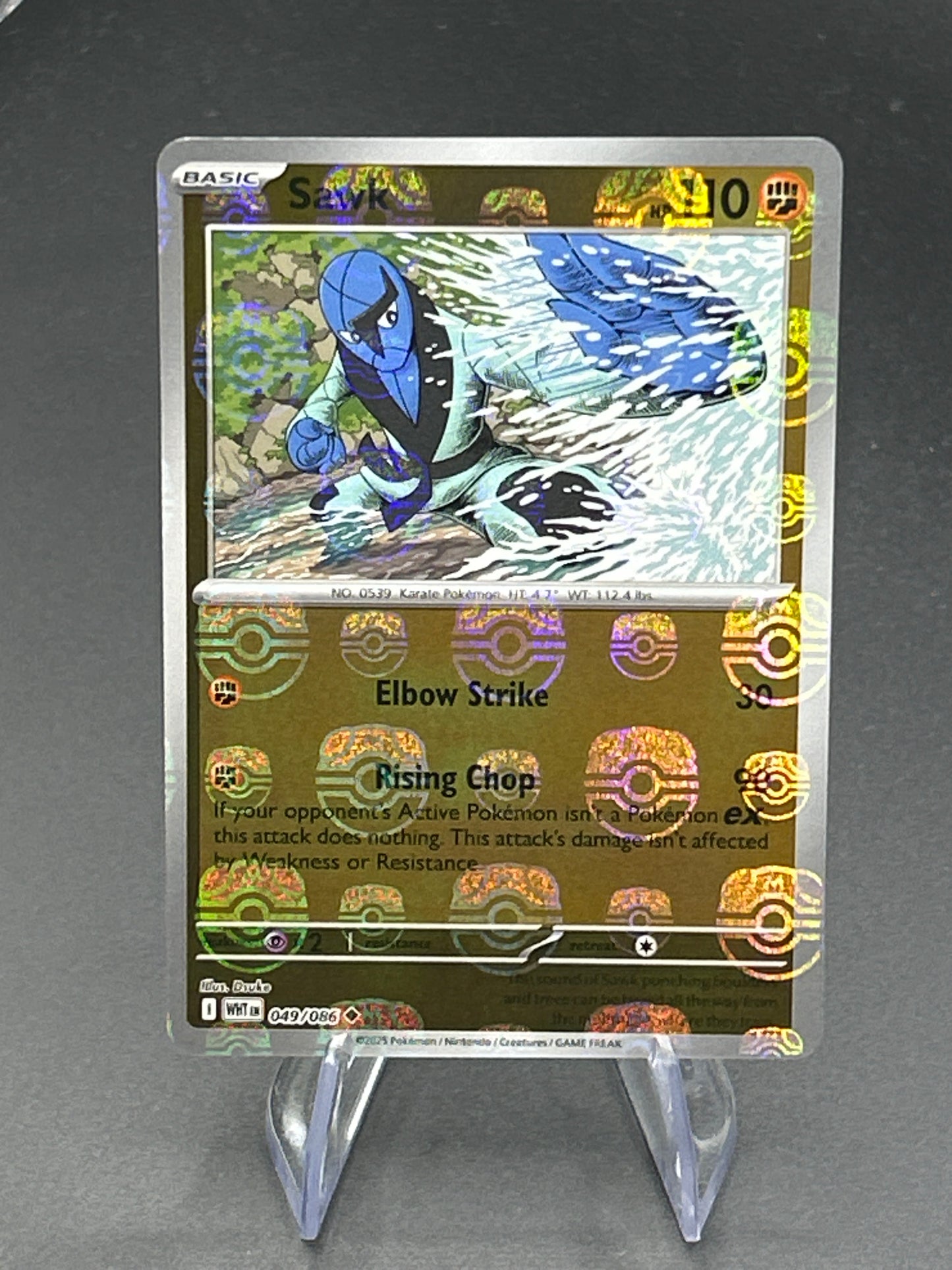 Pokémon TCG: 2025 Sawk 049/089 -(Master Ball Pattern) - SV: White Flare