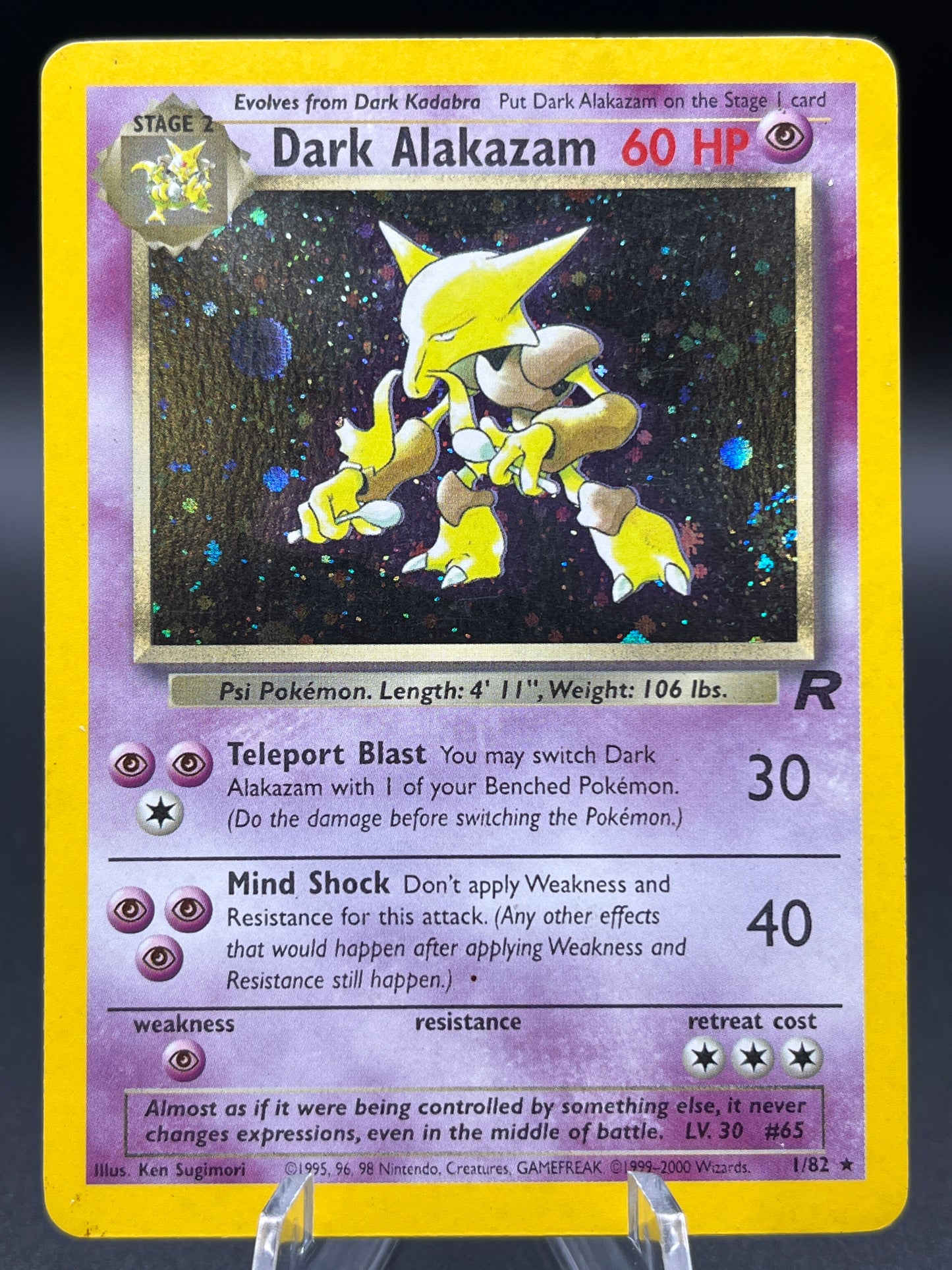 Pokémon TCG: 1999 Dark Alakazam 1/82 Team Rocket