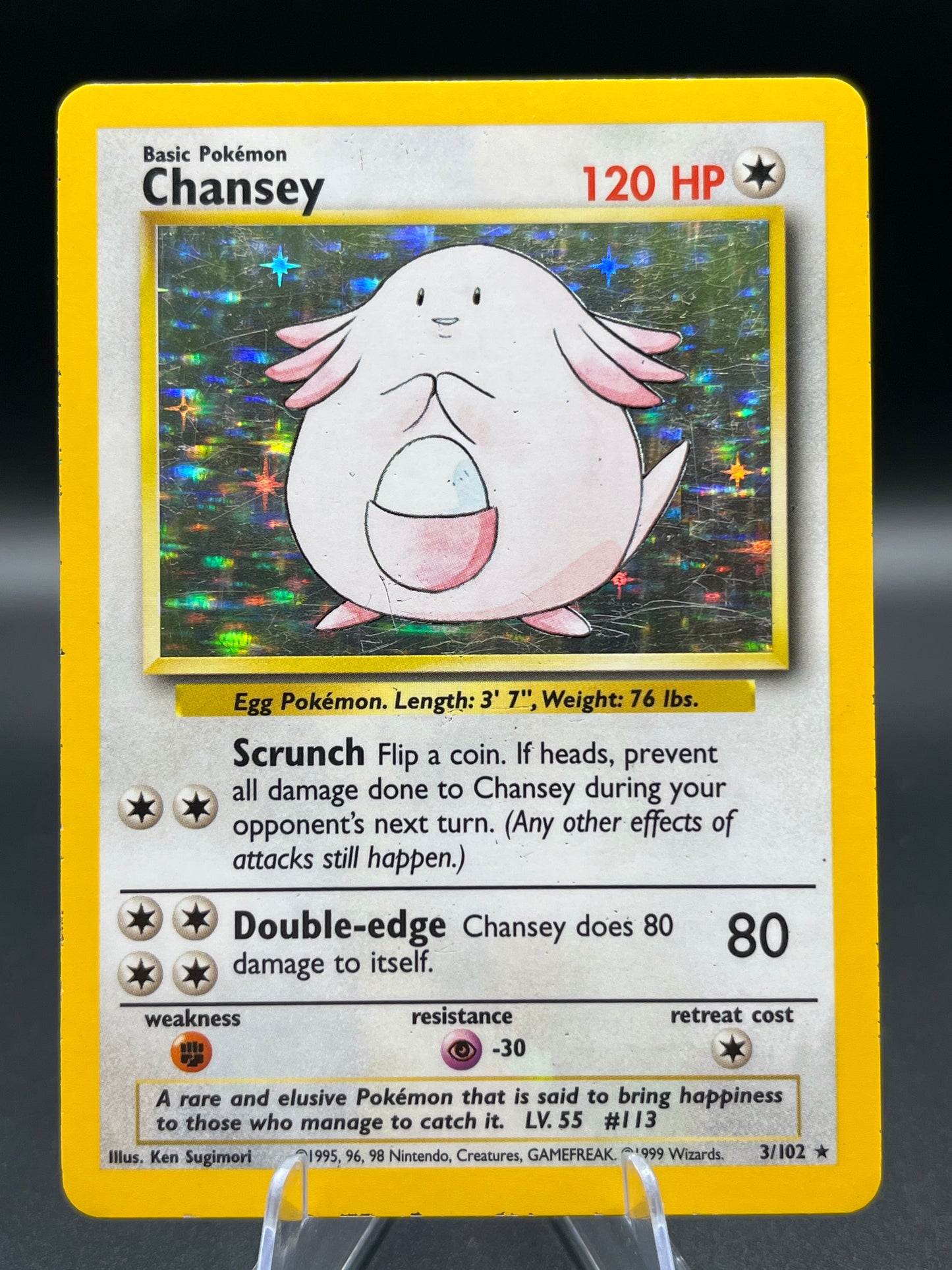 Pokémon TCG: 1999 Chansey - 3/102 - Base Set Holo