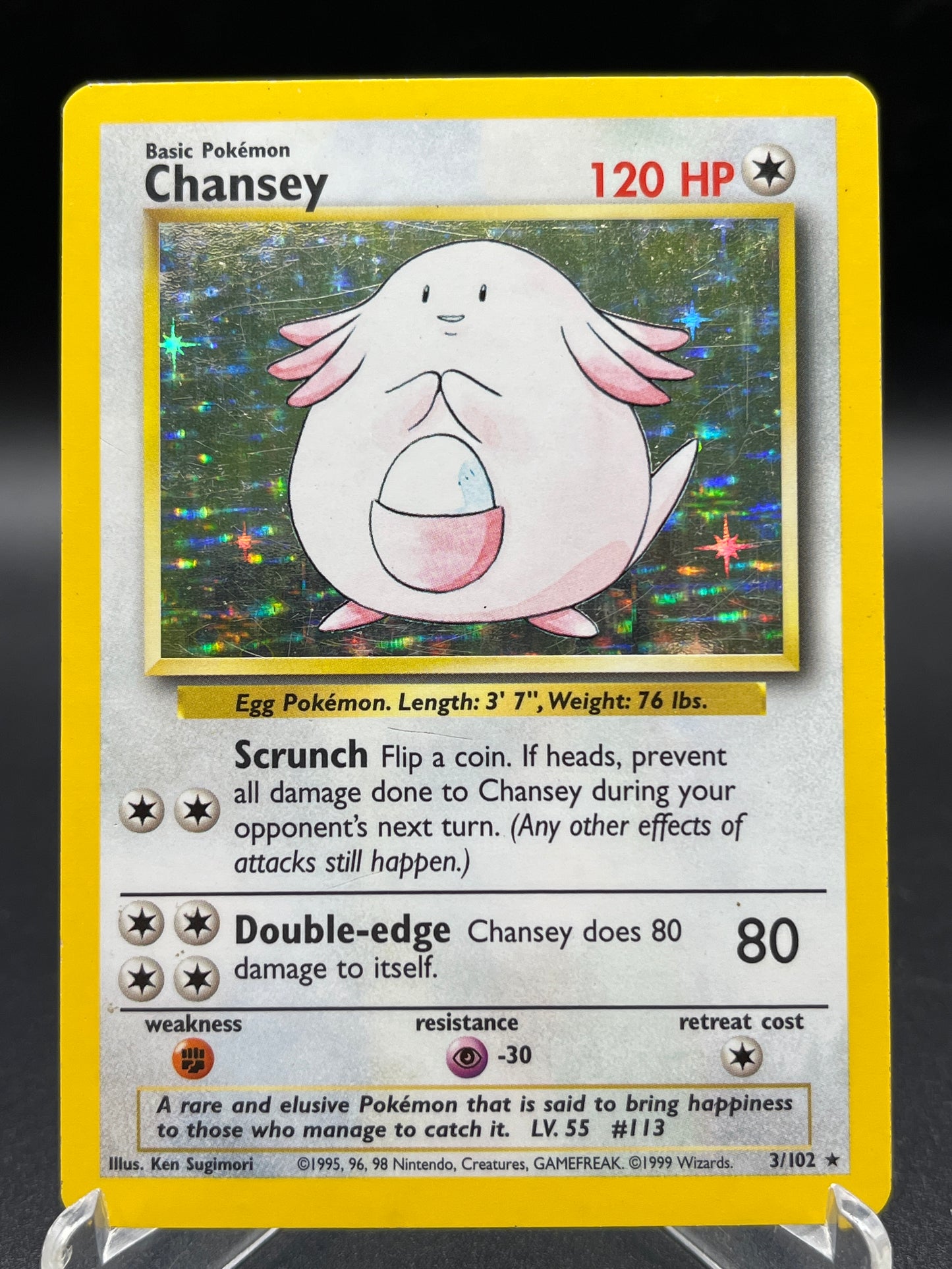 Pokémon TCG: 1999 Chansey - 3/102 - Base Set Unlimited Holo