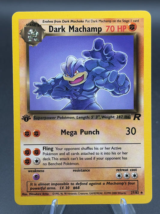 Pokémon TCG: 1999 Dark Machamp 27/82 Team Rocket 1st Edition