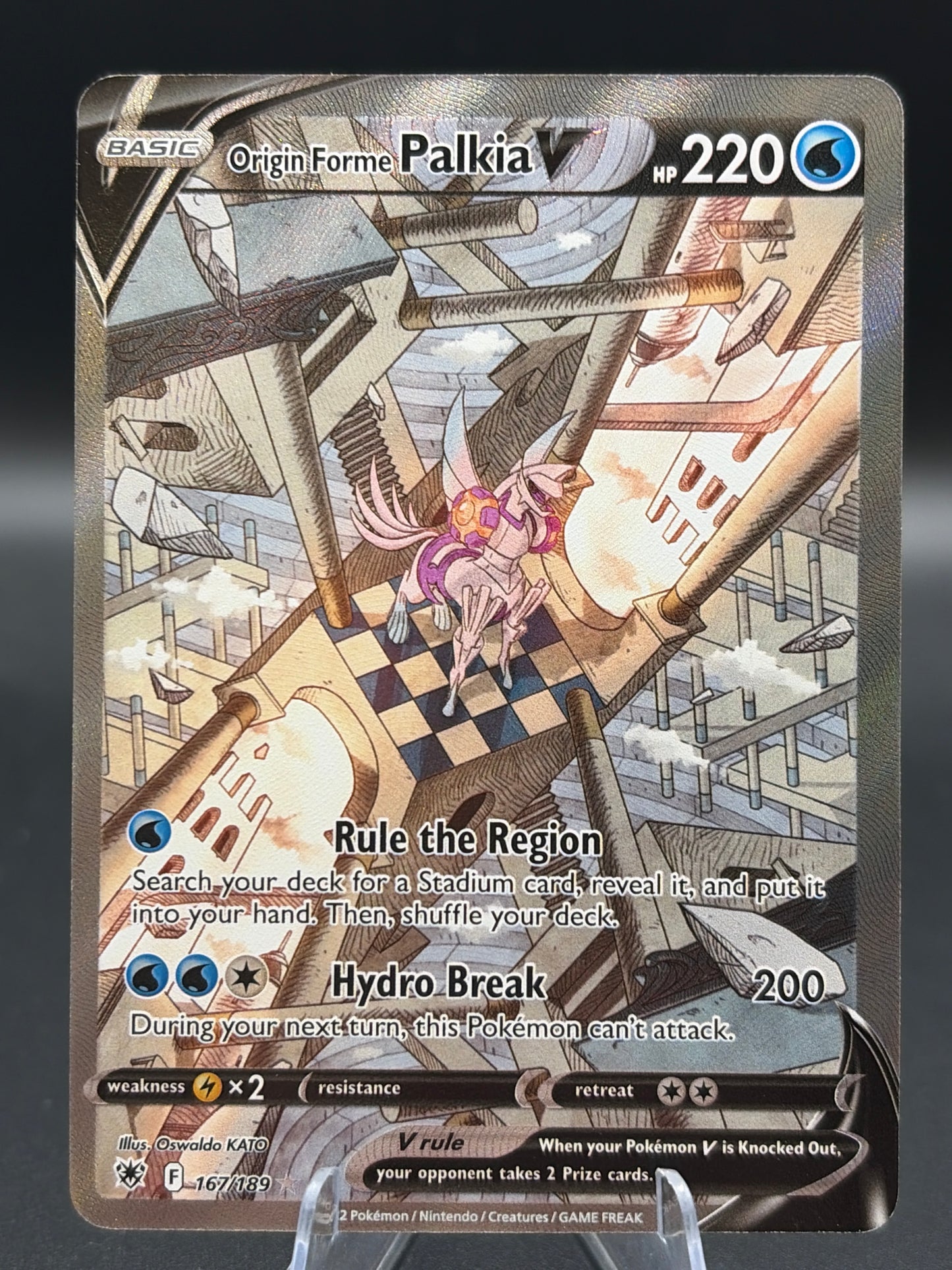 Pokémon TCG: 2022 Origin Forme Palkia V 167/189 S&S Astral Radiance Alt Art