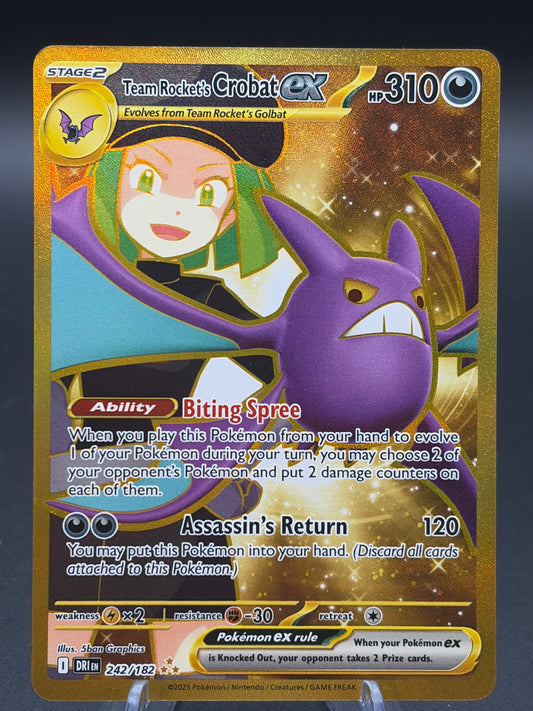Pokémon TCG: 2025 Team Rocket's Crobat ex - 242/182 - SV: Destined Rivals