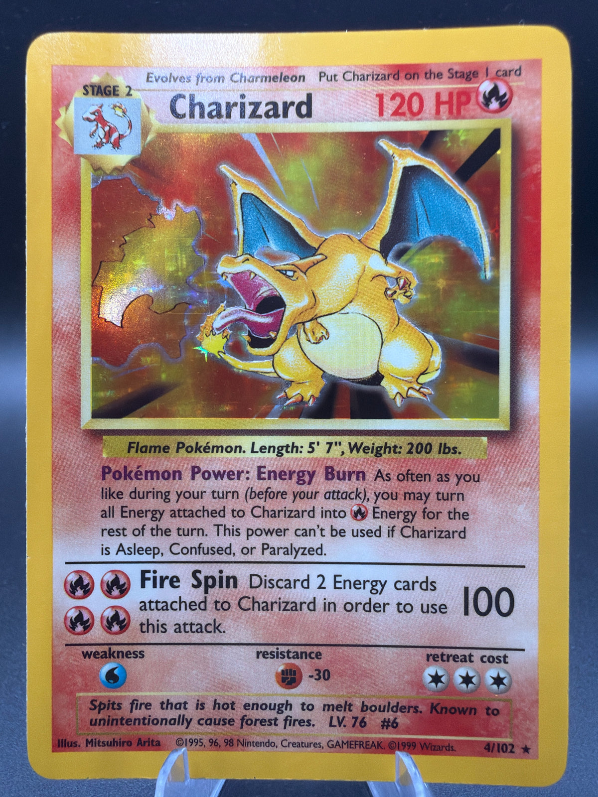 Pokémon TCG: 1999 Charizard - 4/102 - Base Set Holo