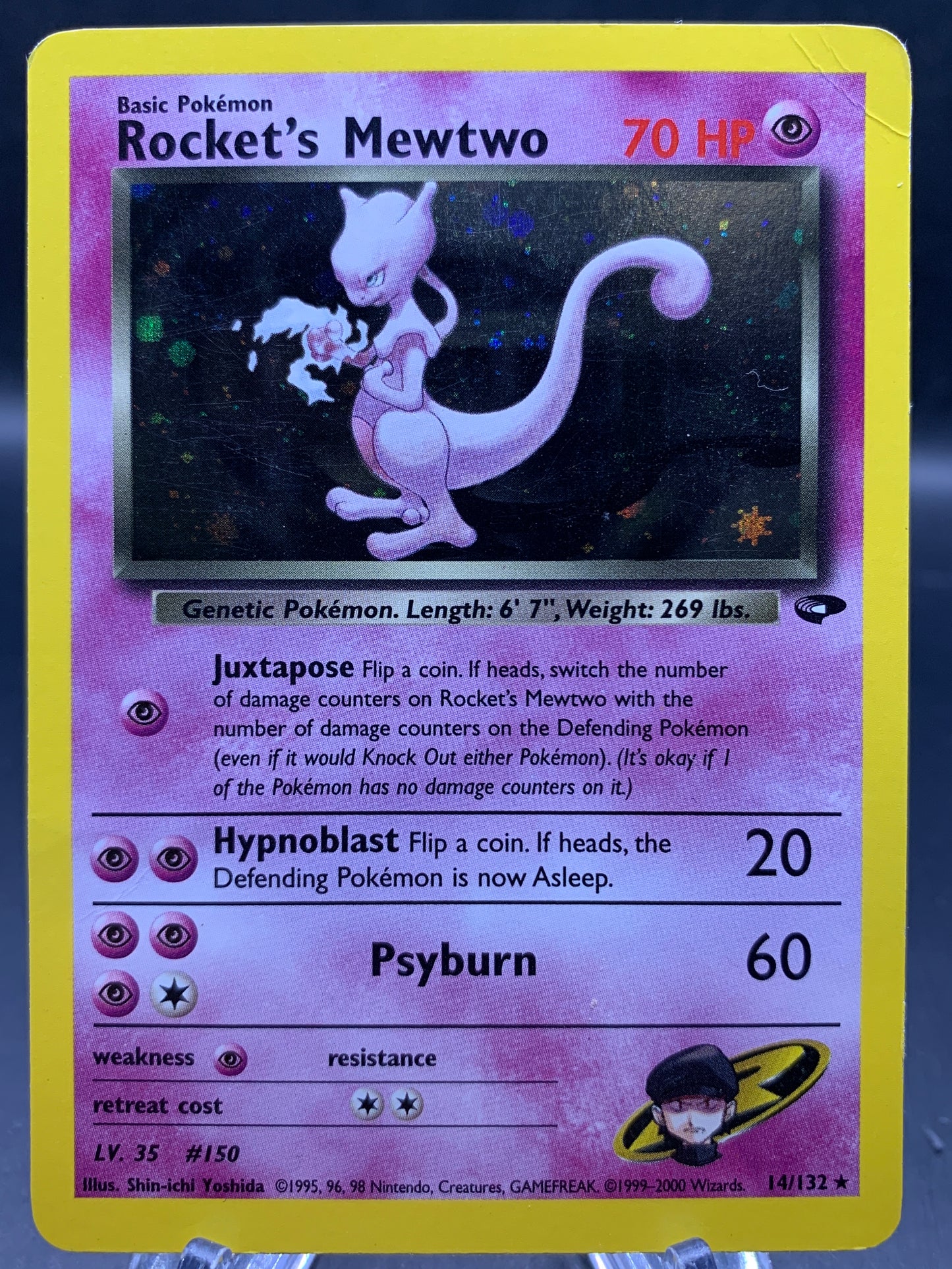 Pokémon TCG: 2000 Rocket's Mewtwo - 14/132 - Gym Challenge Unlimited Holo