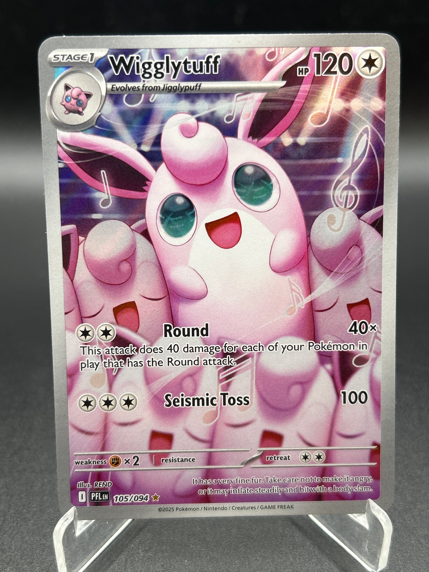 Pokémon TCG: 2025 Wigglytuff 105/094 PFL: Phantasmal Flames