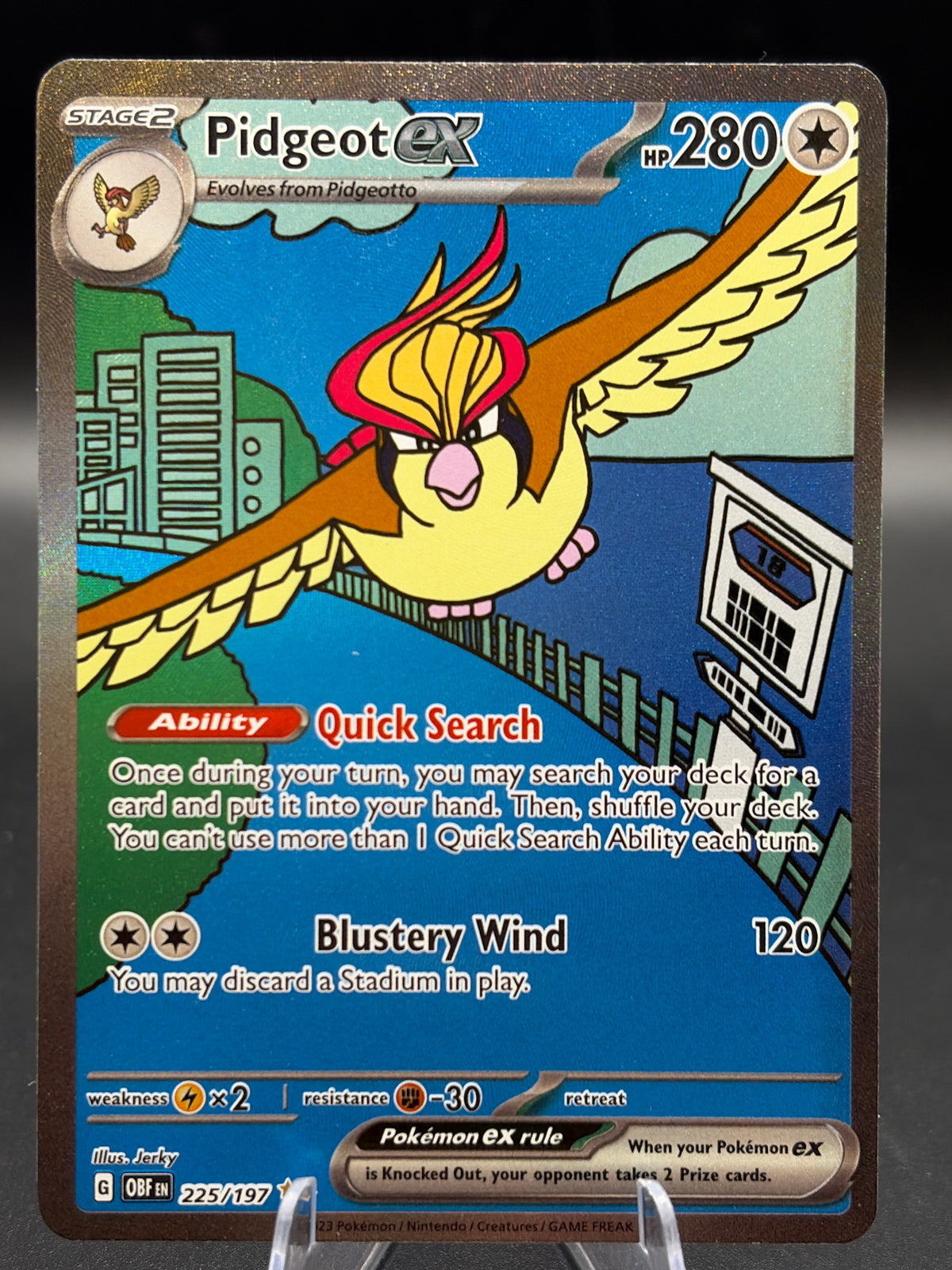 Pokémon TCG: 2023 Pidgeot ex - 225/197 - SV: Obsidian Flames