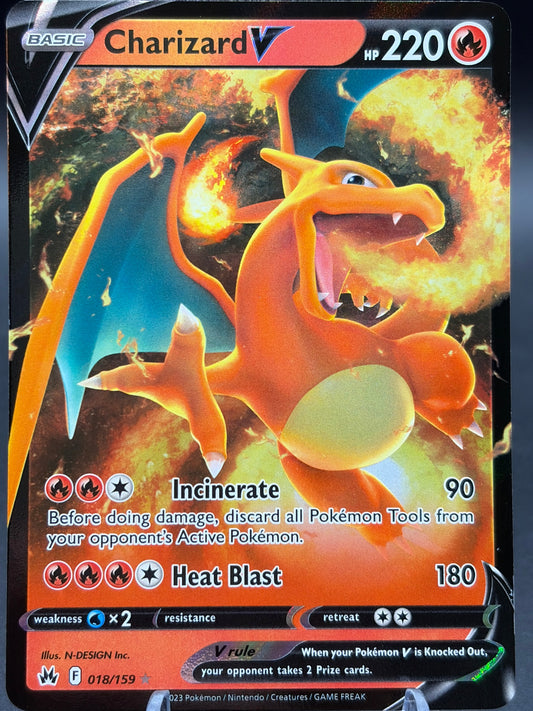 Pokémon TCG: 2023 Charizard V - 018/159 - SWSH: Crown Zenith