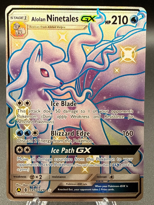 Pokémon TCG: 2019 Alolan Ninetales GX - SV53/SV94 - SM: Hidden Fates Shiny Vault