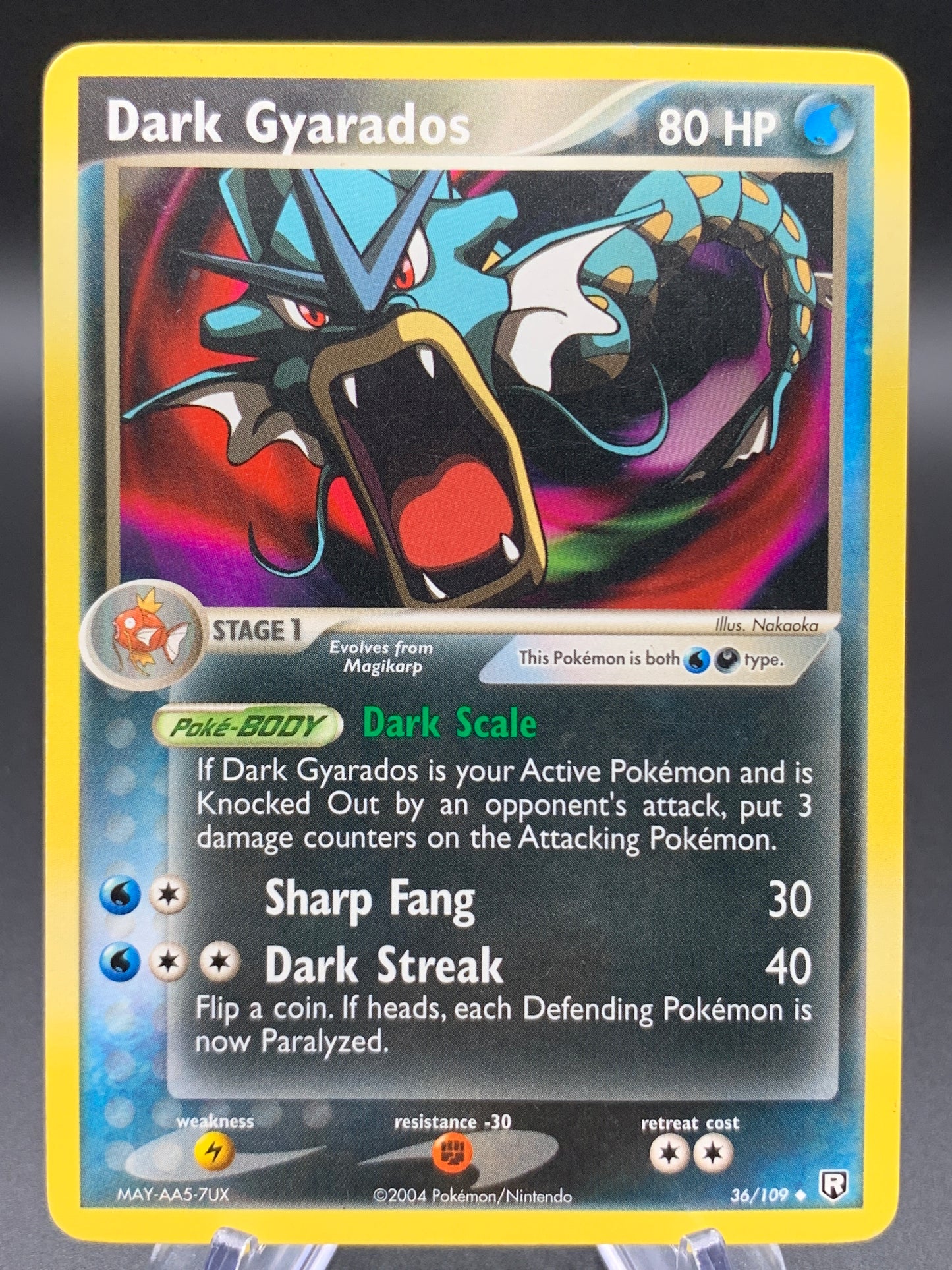 Pokémon TCG: 2004 Dark Gyarados - 36/109  - RR: Team Rocket Returns