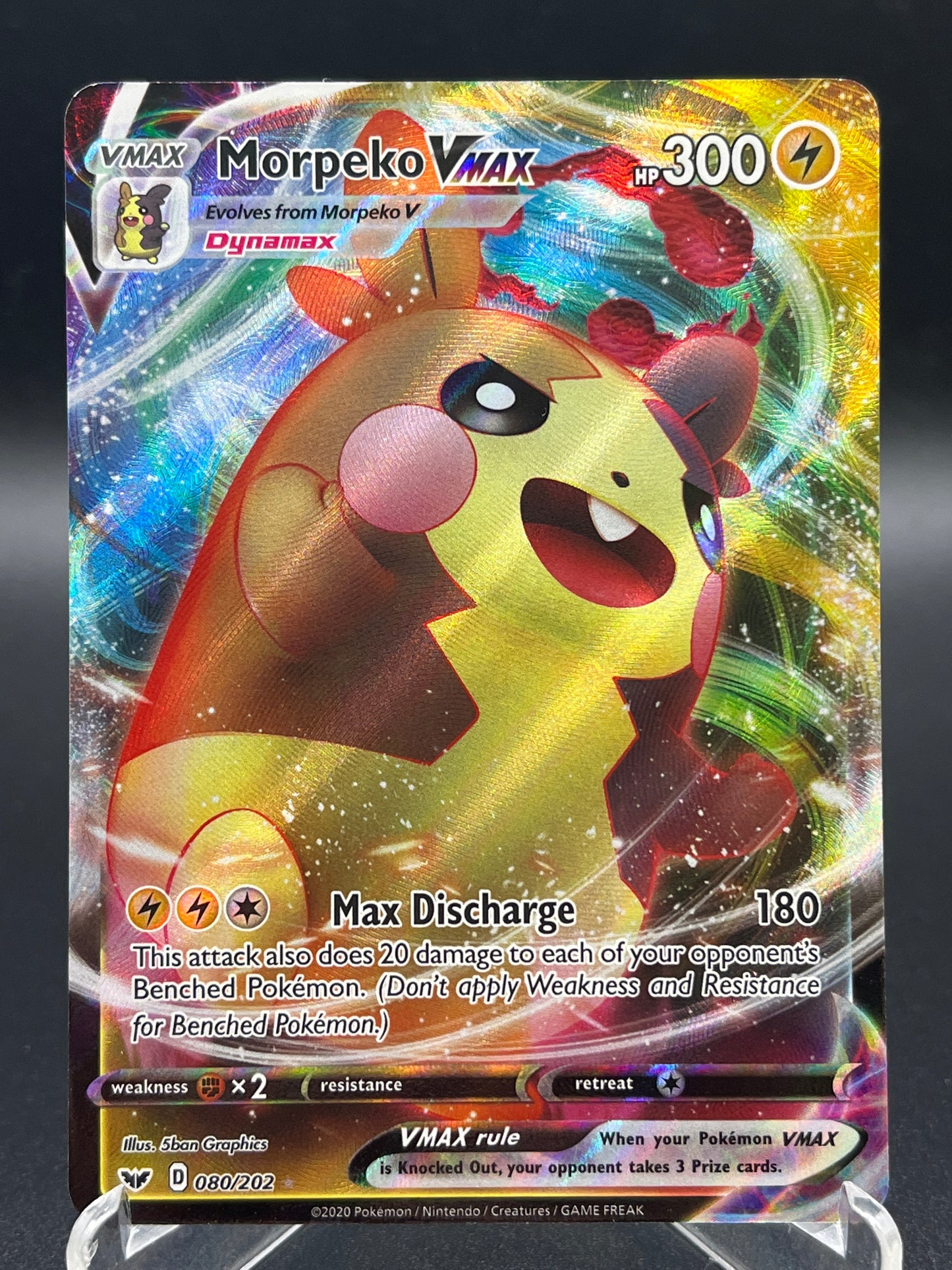 Pokémon TCG: 2020 Morpeko VMAX 080/202 - SWSH01: Sword & Shield Base Set (SWSH01) (Near Mint)